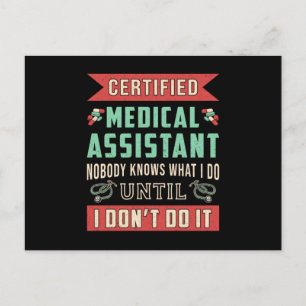Certified Medical Assistant Doctor Nurse Funny Briefkaart