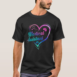 Certified Medical Assistant Waterverf Heart CMA T-shirt