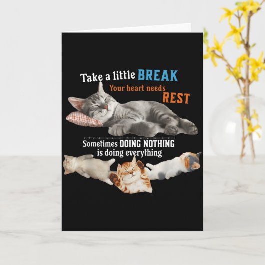 Certified Nap Expert Funny Lazy Cat Meme Cat Moms Kaart (Gele Bloem)