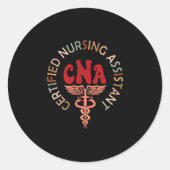 Certified Nurse Istant Certified Nursing Istant Cn Ronde Sticker (Voorkant)