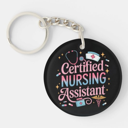 Certified Nursing Assistant Double Sided Keychain (Voorkant)