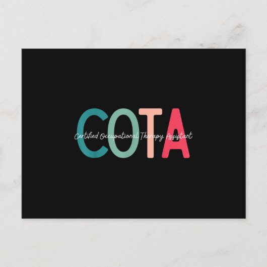 Certified Occupational Therapy Assistant for OT Mo Aankondigingskaart (Voorkant)
