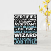 Certified Occupational Therapy Istant Cota Therast Kaart (Gele Bloem)