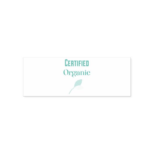 Certified Organic with Leaf Zelfinktende Stempel (Design)