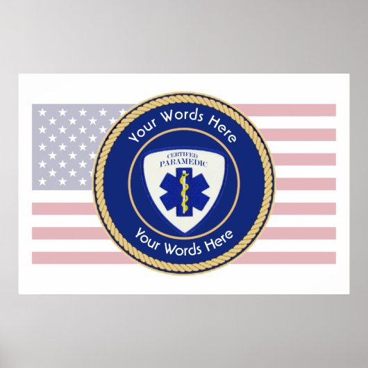 Certified Paramedic Star of Life Universal Poster (Voorkant)
