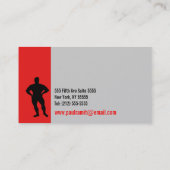 Certified Personal Trainer Red Grey Visitekaartje (Achterkant)