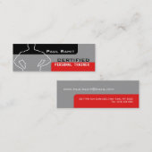 Certified Personal Trainer Red Grey Visitekaartje (Voorkant / Achterkant)