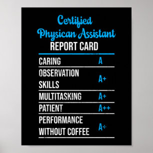 Certified Physican Assistant Report Kaart Poster