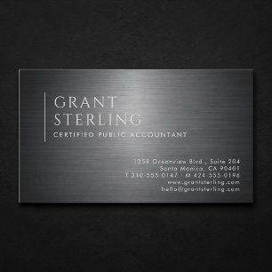 Certified Public Accountant Metalen Professional Visitekaartje