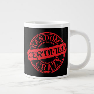 Certified stamp random crazy custom text extra grote beker