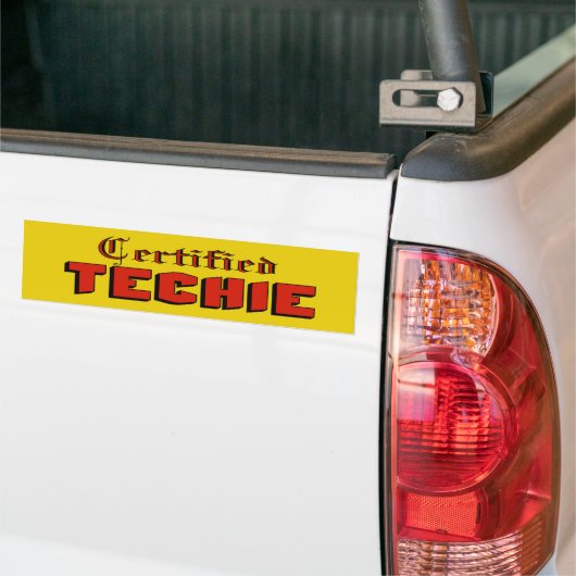 Certified Techie Bumpersticker (Op Truck)