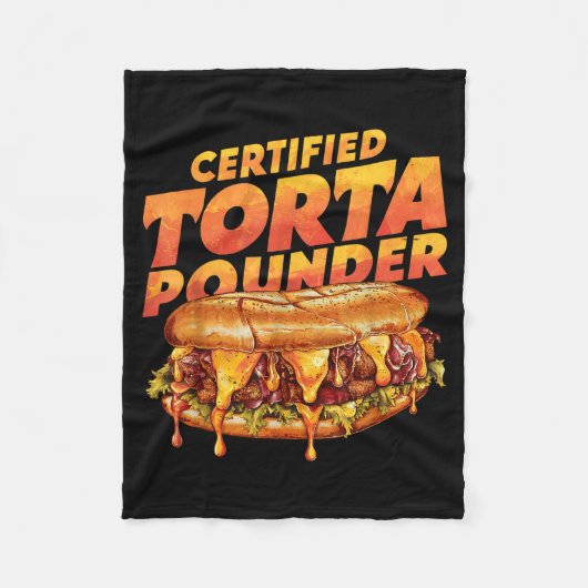 Certified Torta Under Funny Mexican Food Lover  Fleece Deken (Voorkant)