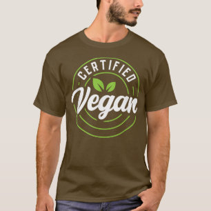 Certified Vegan Powered by Veggies Funny Vegetaria T-shirt