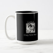 "Certifiée Dame du Cheval fou" Café ou Mug de Thé (Gauche)