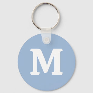 Cerulean blauw Effen Kleur Sleutelhanger