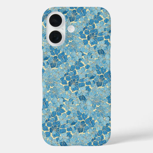 Cerulean  bloemen patrooncover Case-Mate iPhone case (Achterkant)
