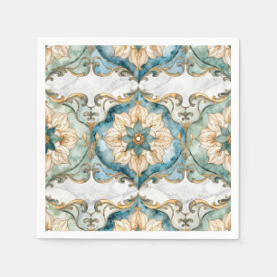 Cerulean Bloom Tapestry Feest Cocktailservet Servet