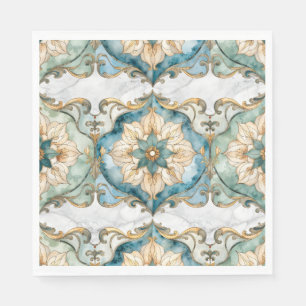 Cerulean Bloom Tapijt Feestservet Servet