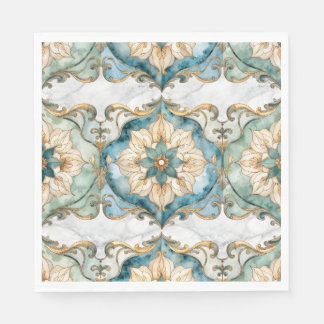 Cerulean Bloom Tapijt Feestservet Servet