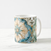 Cerulean Bloom Tapijt Koffiemok