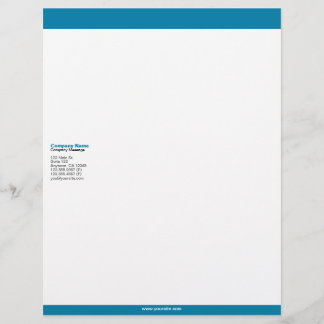 Cerulean Blue Bars Letterhead Gepersonaliseerd Briefhoofd