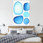 Cerulean Blue Essence Abstract Canvas Afdruk (Insitu (Slaapkamer))