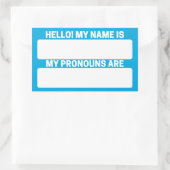 Cerulean Blue Nom & Pronoun Étiquette (Sac)