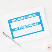 Cerulean Blue Nom & Pronoun Étiquette (Enveloppe)