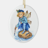 Cerulean Blue Paint Pixie JL Biel Keramisch Ornament (Rechts)