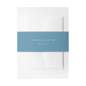 Cerulean Blue Personalized Wedding Uitnodigingen Wikkel (Voorkant Voorbeeld)