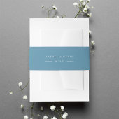 Cerulean Blue Personalized Wedding Uitnodigingen Wikkel