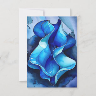 Cerulean Flow Abstract Bedankkaart