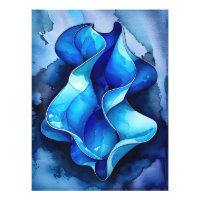Cerulean Flow Abstract