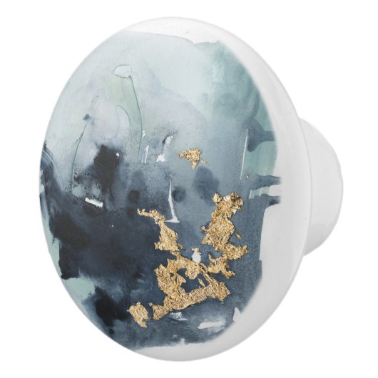 Cerulean & Gold Keramische Knop (Rechts)