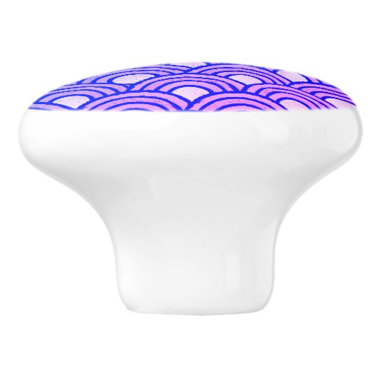 Cerulean Scales Gradient Ceramic Knop (Zijkant)