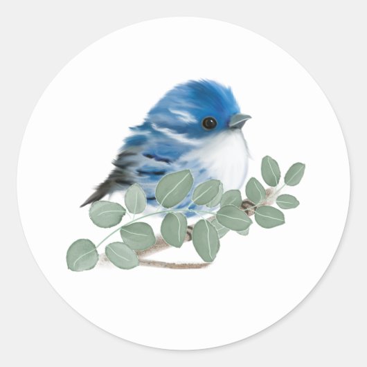Cerulean Warbler Vogel Stickers (Voorkant)