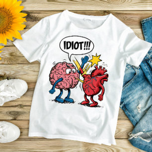 Cerveau Argument avec T-Shirt Coeur - Émotionnel a