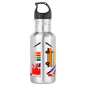 Cerveau en dessin Retour à l'école Bouteille d'eau (Dos)