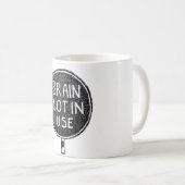 "Cerveau non utilisé" Mug (Devant droit)