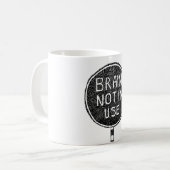 "Cerveau non utilisé" Mug (Devant gauche)