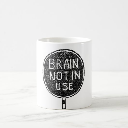 "Cerveau non utilisé" Mug (Centre)