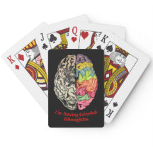 Cerveau sur les cartes de jeu