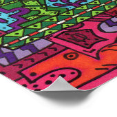 Cerveau Terrain #36 Poster d'art Abstrait Mini (Coin)