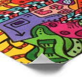 Cerveau Terrain #37 Poster d'art Abstrait Mini (Coin)