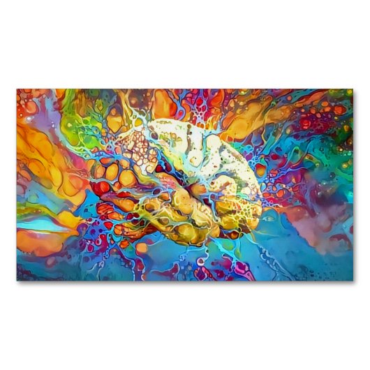 Cerveau vif - Magnet Carte de visite (devant)