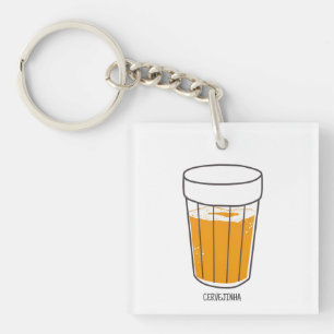 Cervejinha Beer Shirt – Grappig Braziliaans bierli Sleutelhanger