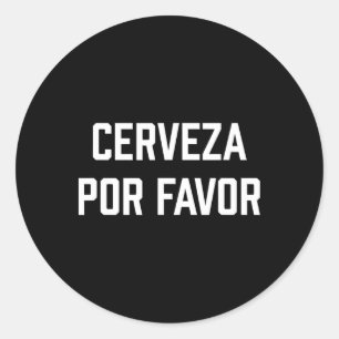Cerveza Por Favoriet Grappige Cinco de Mayo Ronde Sticker