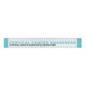 Cervic Cancer Awareness Pattern Grosgrain Lint (Voorkant)
