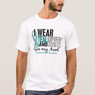 CERVICAL CANCER I Draag Blauwgroen & wit voor mijn T-shirt