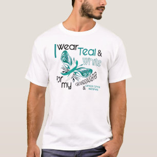 CERVICAL CANCER I Draag Blauwgroen witte kleindoch T-shirt